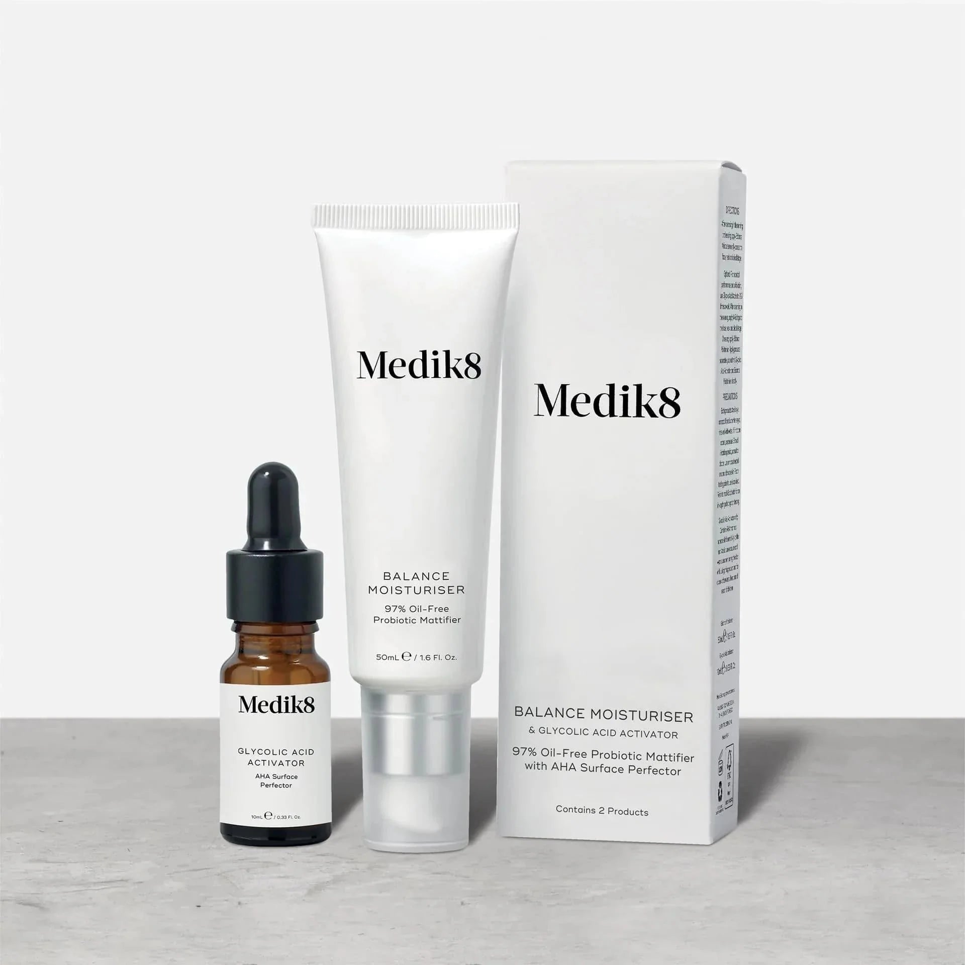Medik8 Balance Moisturiser™ & Glycolic Acid Activator - 10ml, 50ml